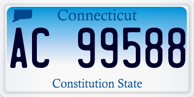 CT license plate AC99588