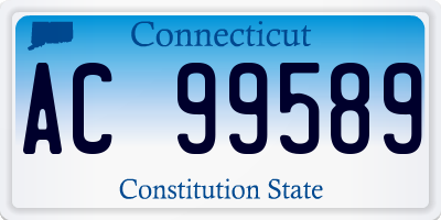 CT license plate AC99589