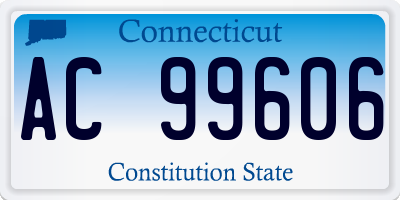 CT license plate AC99606