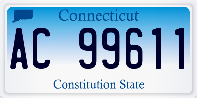 CT license plate AC99611
