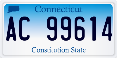 CT license plate AC99614