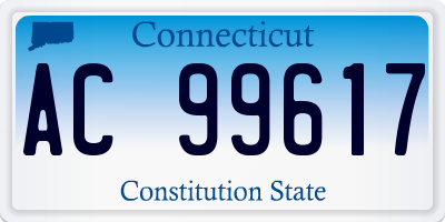CT license plate AC99617