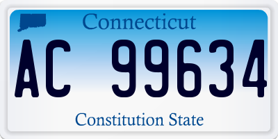 CT license plate AC99634