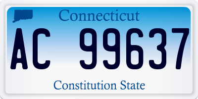 CT license plate AC99637