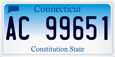 CT license plate AC99651