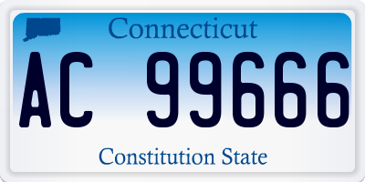 CT license plate AC99666