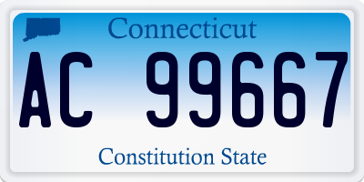 CT license plate AC99667