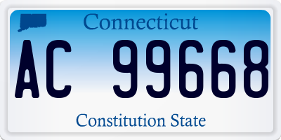 CT license plate AC99668