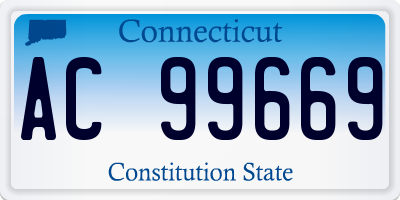 CT license plate AC99669