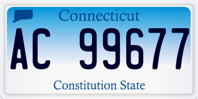 CT license plate AC99677