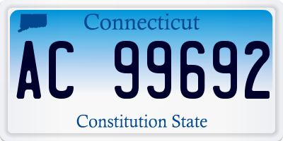 CT license plate AC99692