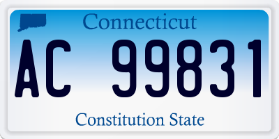 CT license plate AC99831