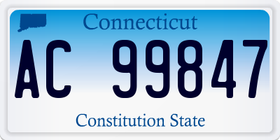 CT license plate AC99847