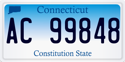CT license plate AC99848
