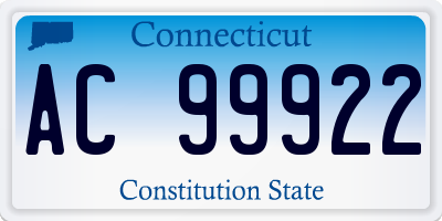 CT license plate AC99922