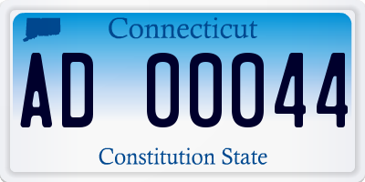 CT license plate AD00044