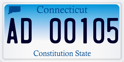 CT license plate AD00105