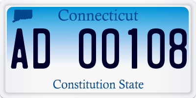 CT license plate AD00108