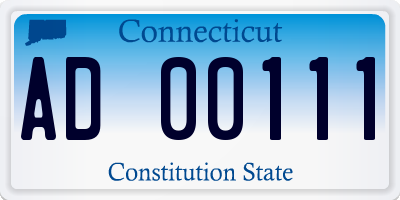 CT license plate AD00111