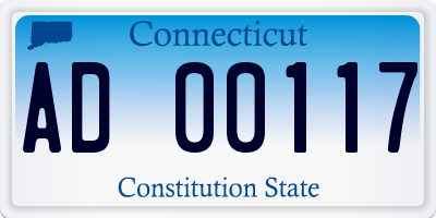 CT license plate AD00117