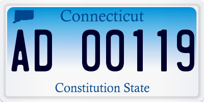 CT license plate AD00119