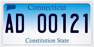 CT license plate AD00121