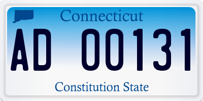 CT license plate AD00131