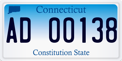 CT license plate AD00138