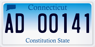 CT license plate AD00141