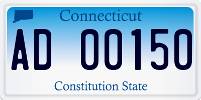 CT license plate AD00150