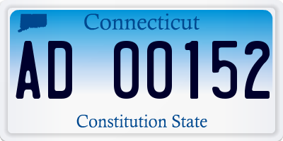 CT license plate AD00152