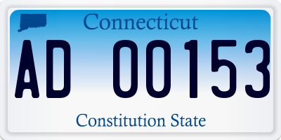CT license plate AD00153