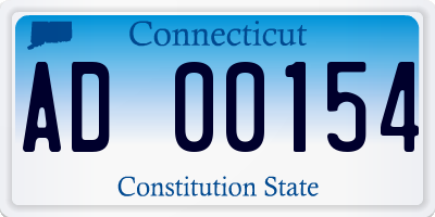 CT license plate AD00154