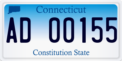 CT license plate AD00155