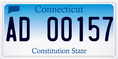 CT license plate AD00157