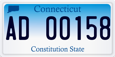 CT license plate AD00158