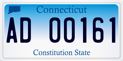 CT license plate AD00161