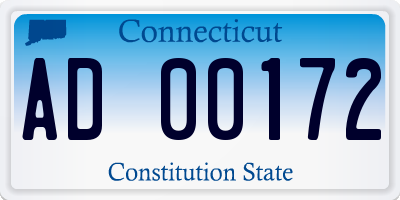 CT license plate AD00172