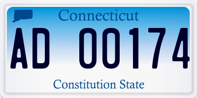 CT license plate AD00174