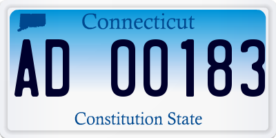 CT license plate AD00183