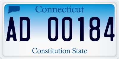 CT license plate AD00184