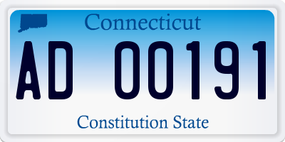 CT license plate AD00191