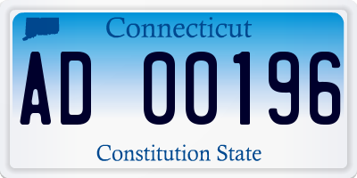 CT license plate AD00196