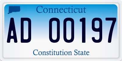 CT license plate AD00197