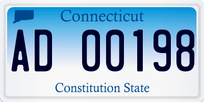 CT license plate AD00198