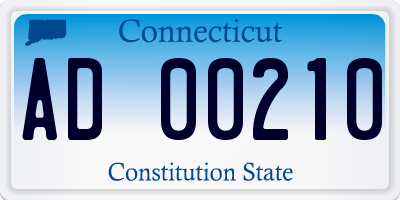 CT license plate AD00210