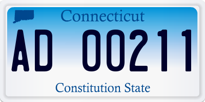 CT license plate AD00211