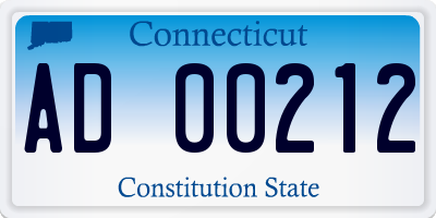 CT license plate AD00212