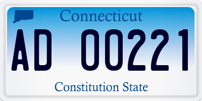 CT license plate AD00221