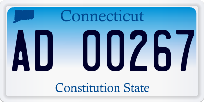 CT license plate AD00267